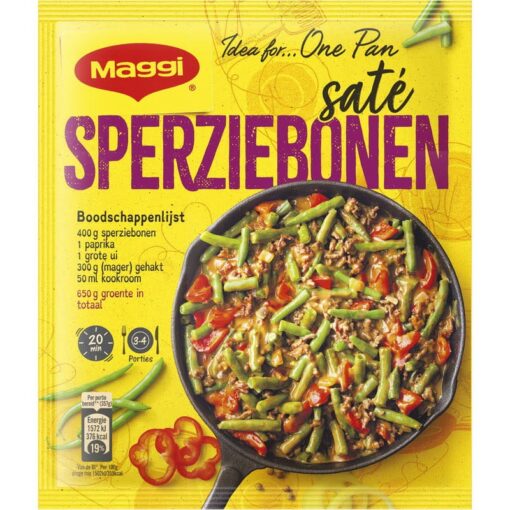 Maggi minced meat dish green beans satay