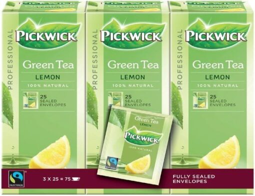 Pickwick groene thee lemon 3x25