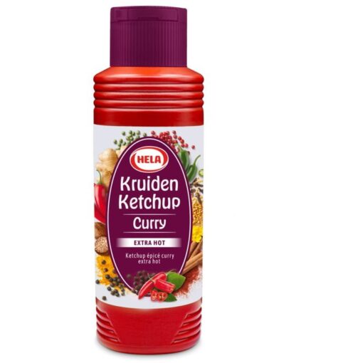 Hela kruiden ketchup curry hot 300ml