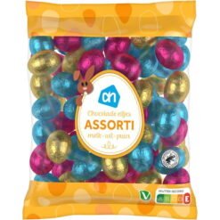 AH chocolate eggs milk, dark and white