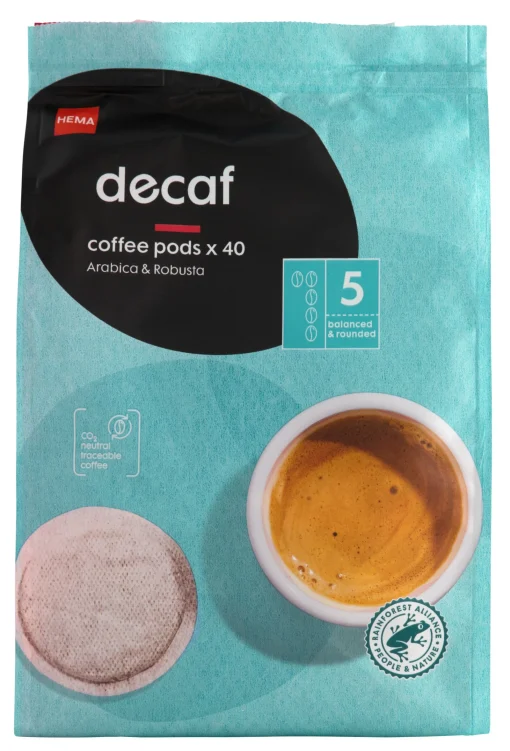 Hema decaffeinated coffeepods