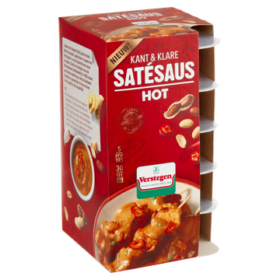 Verstegen hot satésaus cups, echt Nederlands