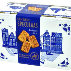 De Ruiter's speculaas in Delfts blauw blik