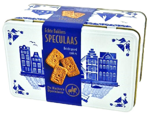 De Ruiter's speculaas in Delfts blue tin